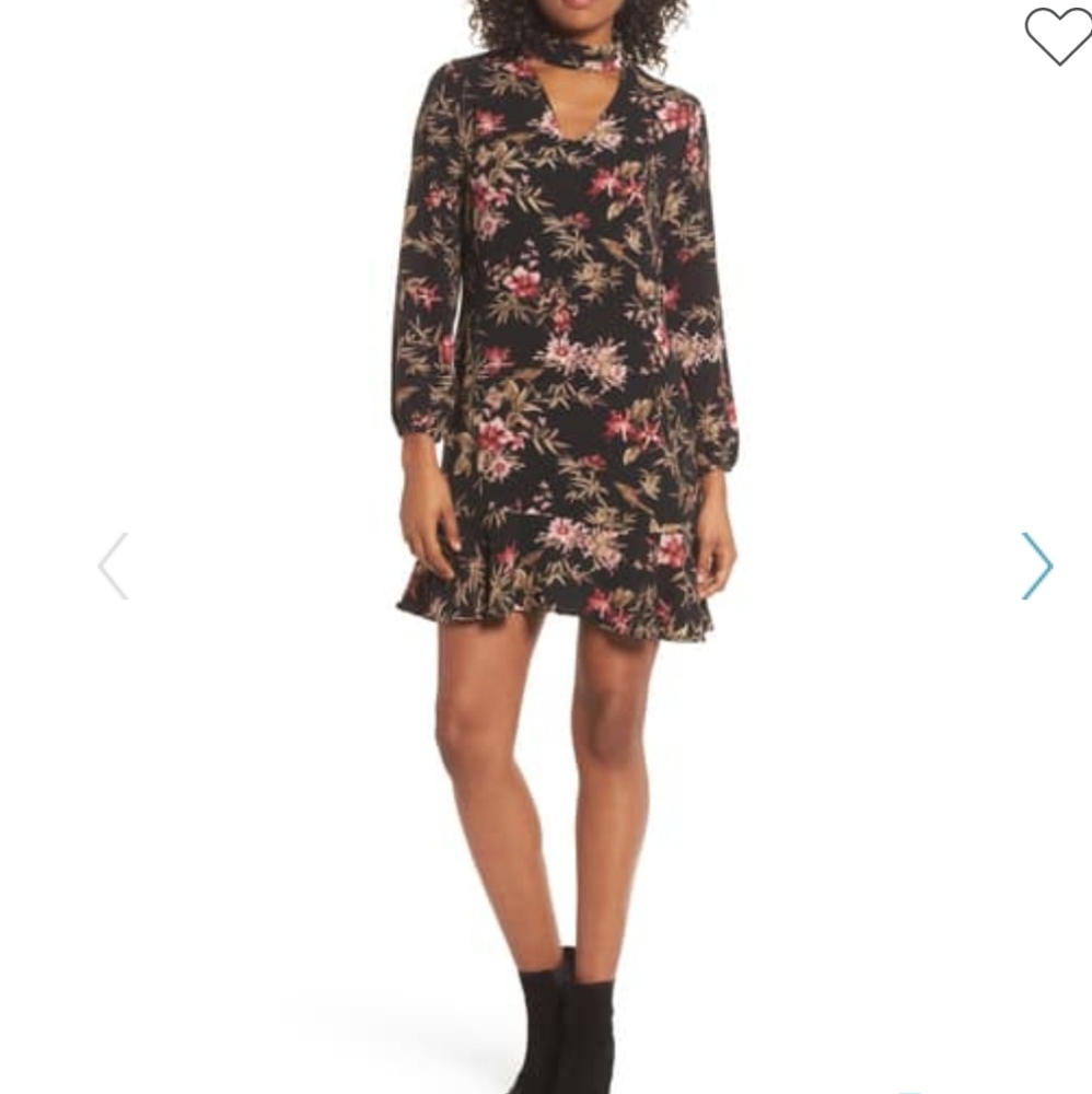 FRAICHE BY J CUT OUT TIER DRESS,  FLOWER PRINT